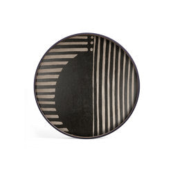 Asymmetric Dot tray - Varnished wood - Round - XL
