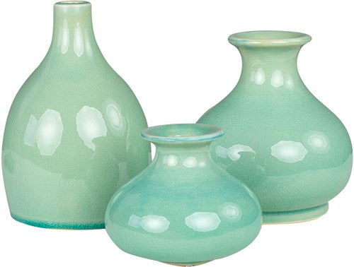 Vases Set of 3 Jade